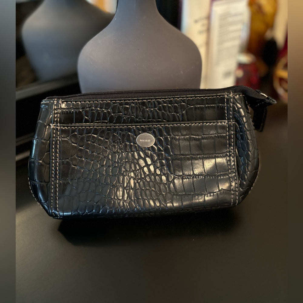 Nine West Faux Leather Wallet With Mirror